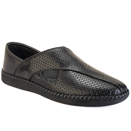 Stylish Black Leather Ethnic For Men’s SKU CODE BK-2351