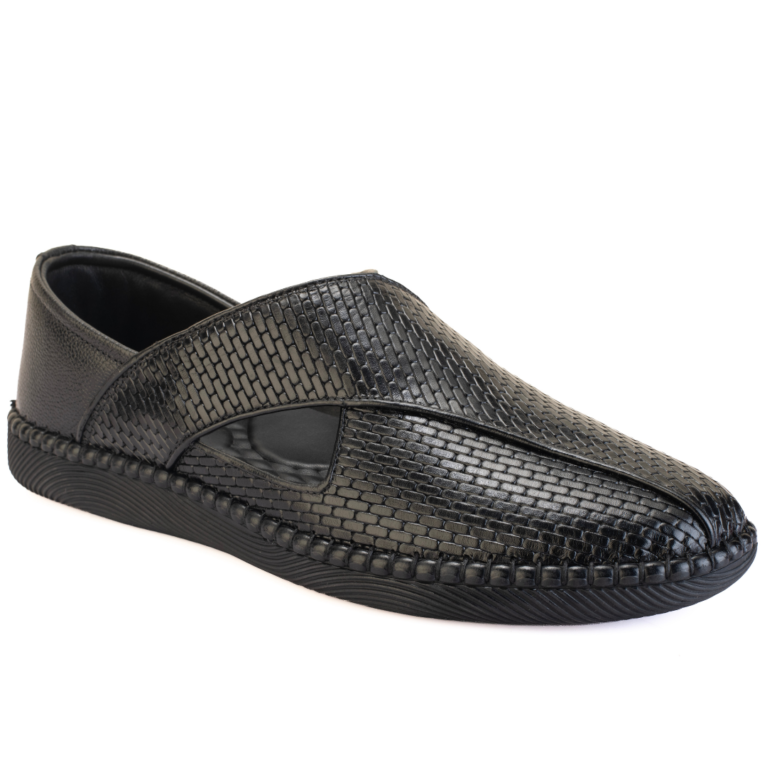 Stylish Black Leather Ethnic For Men’s SKU CODE BK-2351