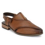 Stylish Zigzag Leather Tan Ethnic For Men's- SKU-COG-10638