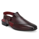 Stylish Cherry Leather Glossy Burgundy Ethnic For Men's - CH 889